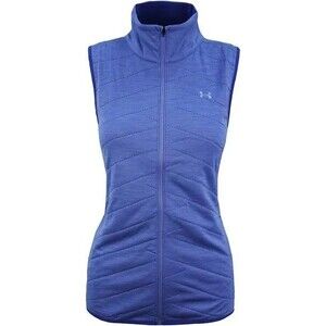 Under Armour Coldgear Reactor Full Zip Vest Women's Size Small Blue Gilet Pocket